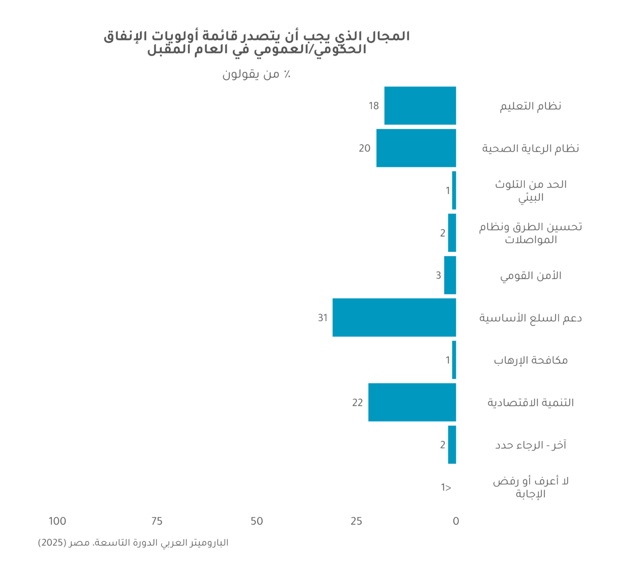 تقرير استطلاع الرأي العام في مصر لعام 2025