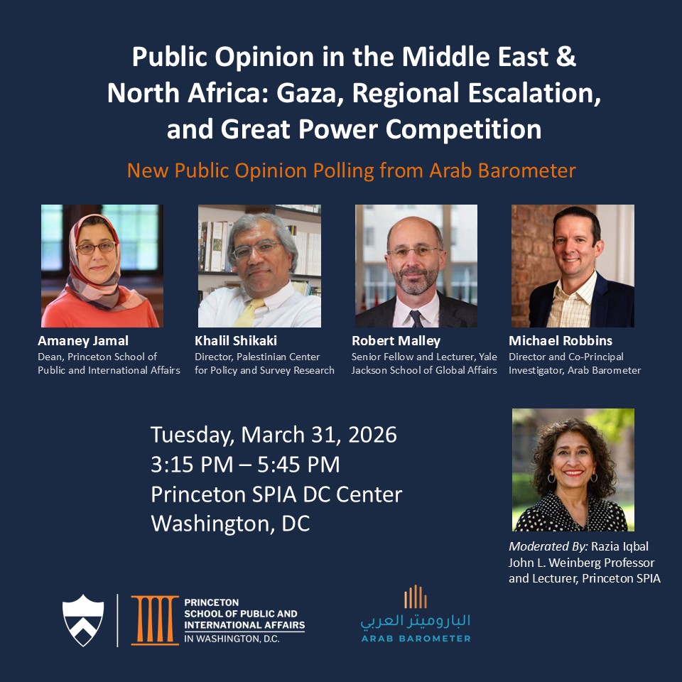 Washington Launch Event: Public Opinion in the Middle East and North Africa